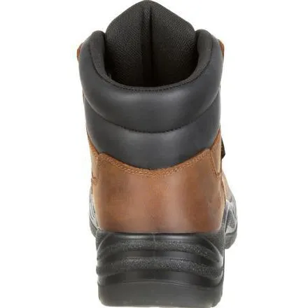 Rocky Men's Worksmart 6" Composite Toe Metguard Waterproof Work Boot Brown RKK0266