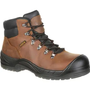 Rocky Men's Worksmart 6" Composite Toe Metguard Waterproof Work Boot Brown RKK0266