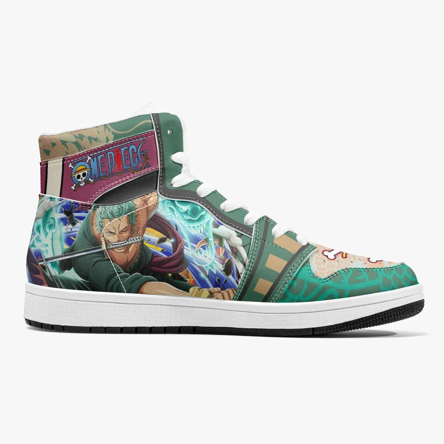 Roronoa Zoro Timeskip One Piece Mid 1 Basketball Shoes