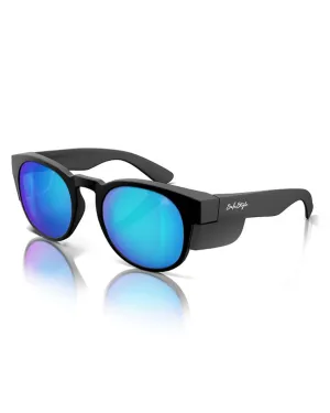 SafeStyle Cruisers Matte Black Frame Mirror Blue Polarised Lens