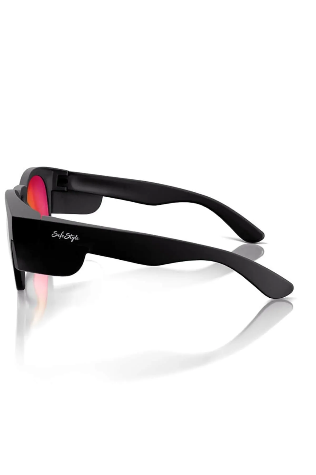SafeStyle Cruisers Matte Black Frame Mirror Red Polarised Lens
