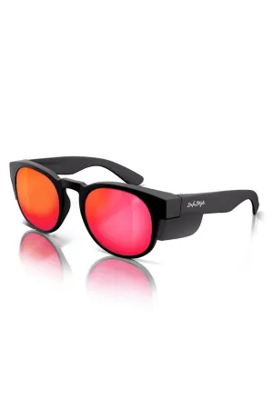SafeStyle Cruisers Matte Black Frame Mirror Red Polarised Lens