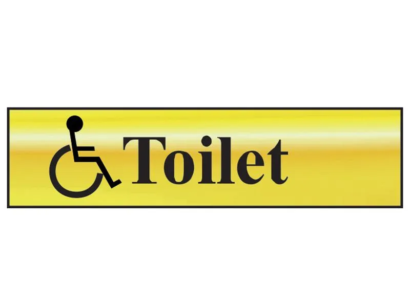 Scan Disabled Toilet - Polished Brass Effect 200 X 50Mm