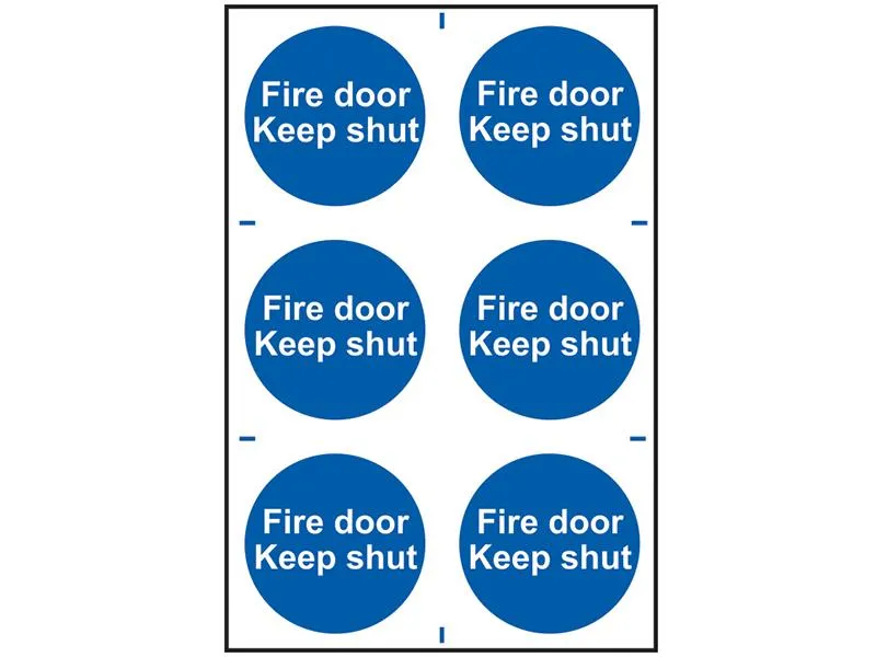 Scan Fire Door Keep Shut - Pvc 200 X 300Mm