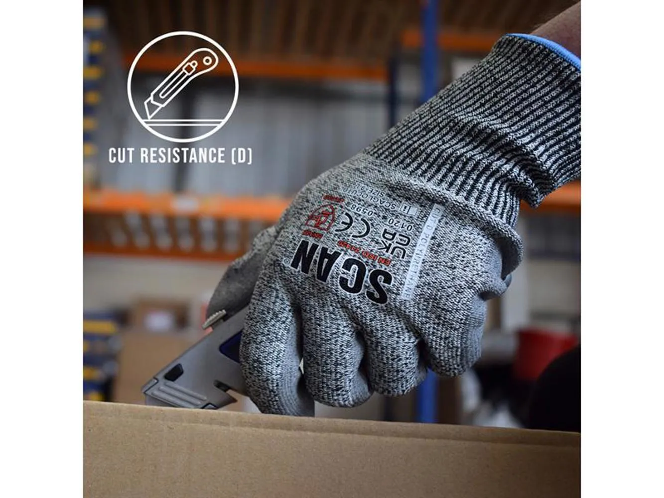 Scan Pu Palm Cut D Gloves - Xl (Size 10)