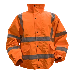 Sealey Hi-Vis Orange Jacket with Quilted Lining & Elasticated Waist - X-Large