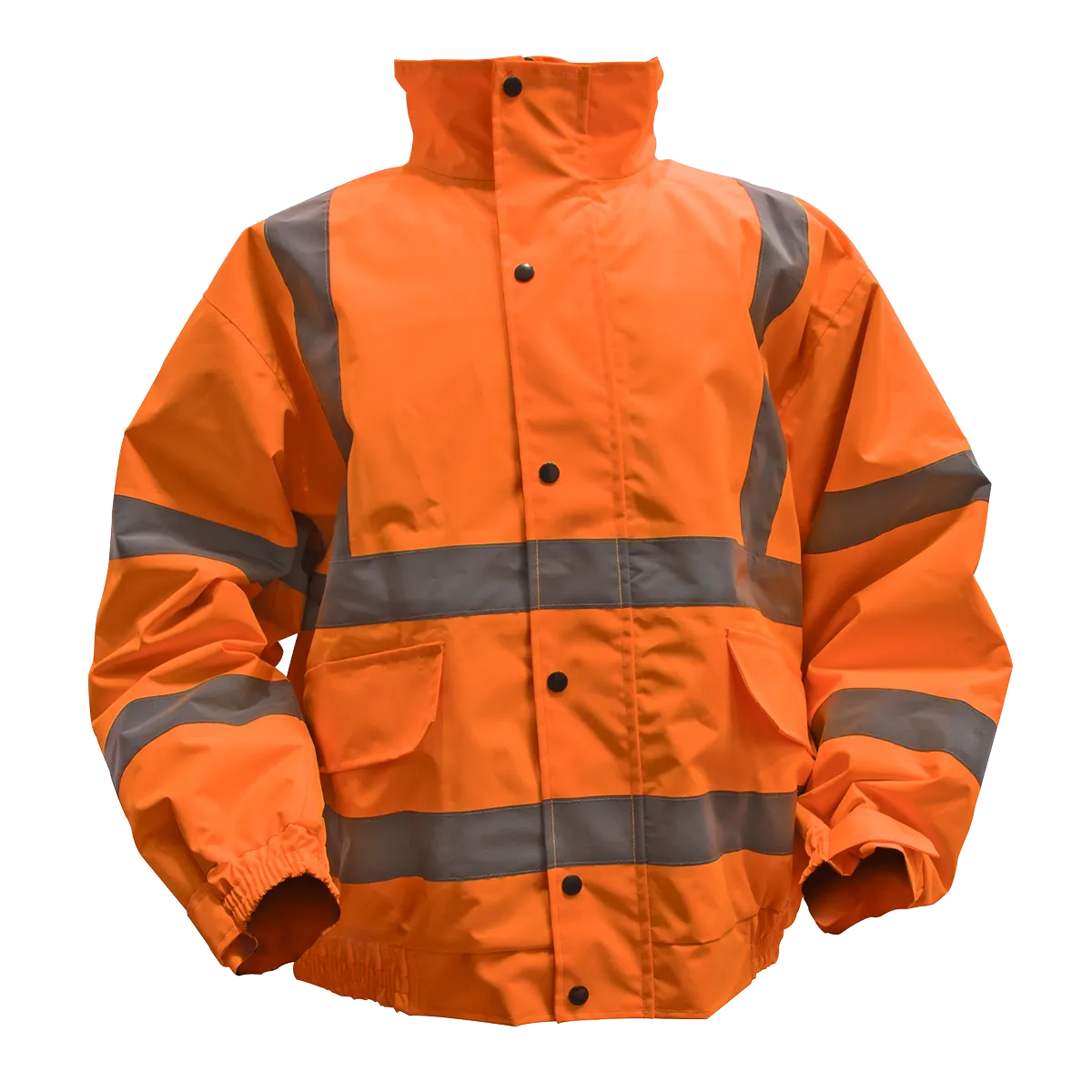 Sealey Hi-Vis Orange Jacket with Quilted Lining & Elasticated Waist - X-Large