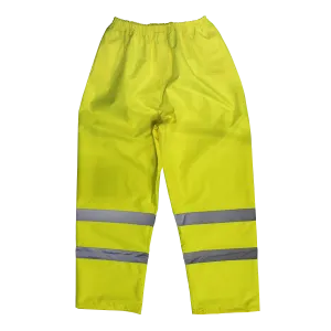 Sealey Hi-Vis Yellow Waterproof Trousers - Large