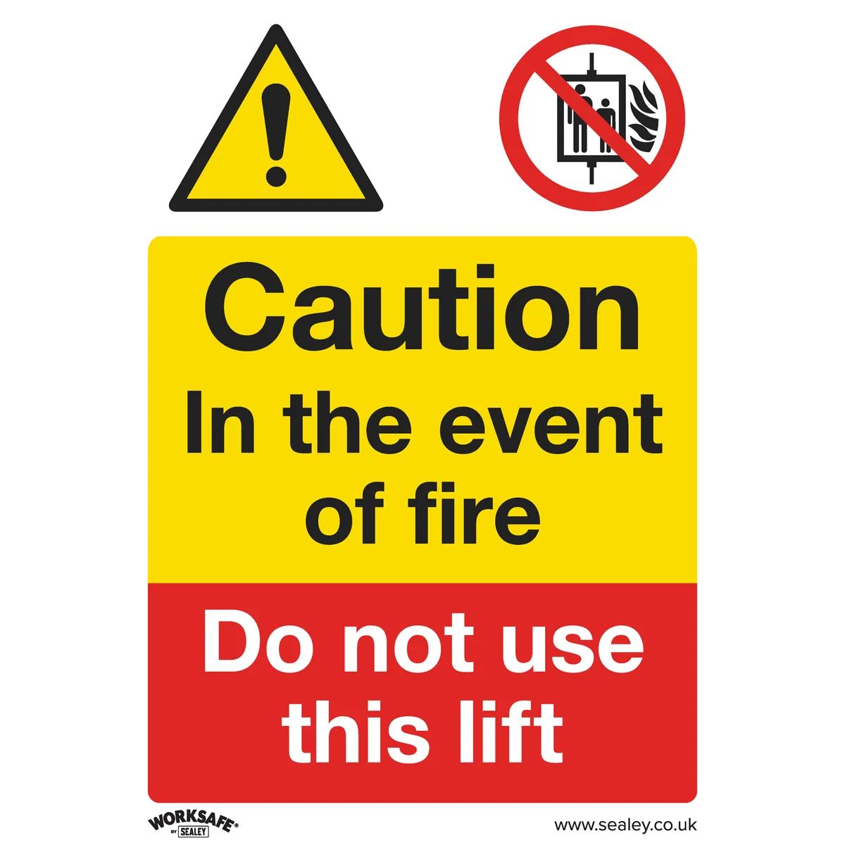 Sealey Warning Safety Sign - Caution Do Not Use Lift - Rigid Plastic - Pack of 10