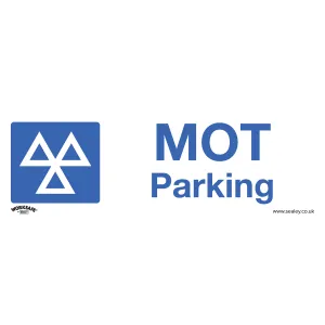 Sealey Warning Safety Sign - MOT Parking - Self-Adhesive Vinyl - Pack of 10