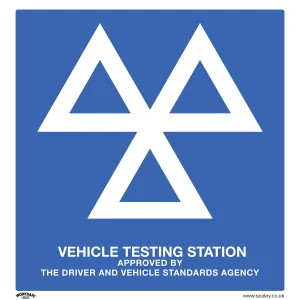 Sealey Warning Safety Sign - MOT Testing Station - Rigid Plastic