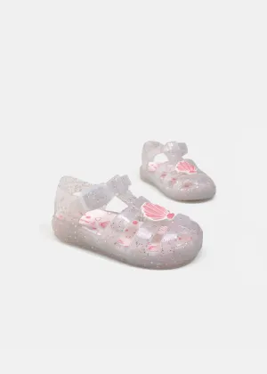 Silver Jelly Beach Sandals