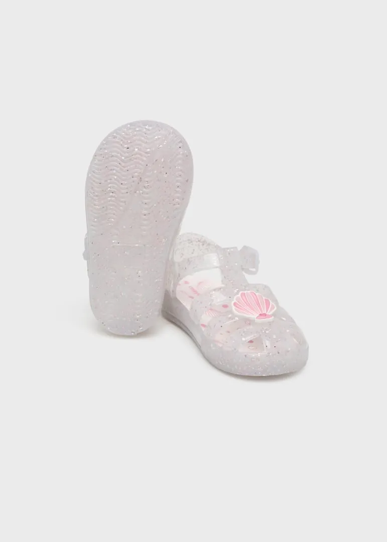 Silver Jelly Beach Sandals