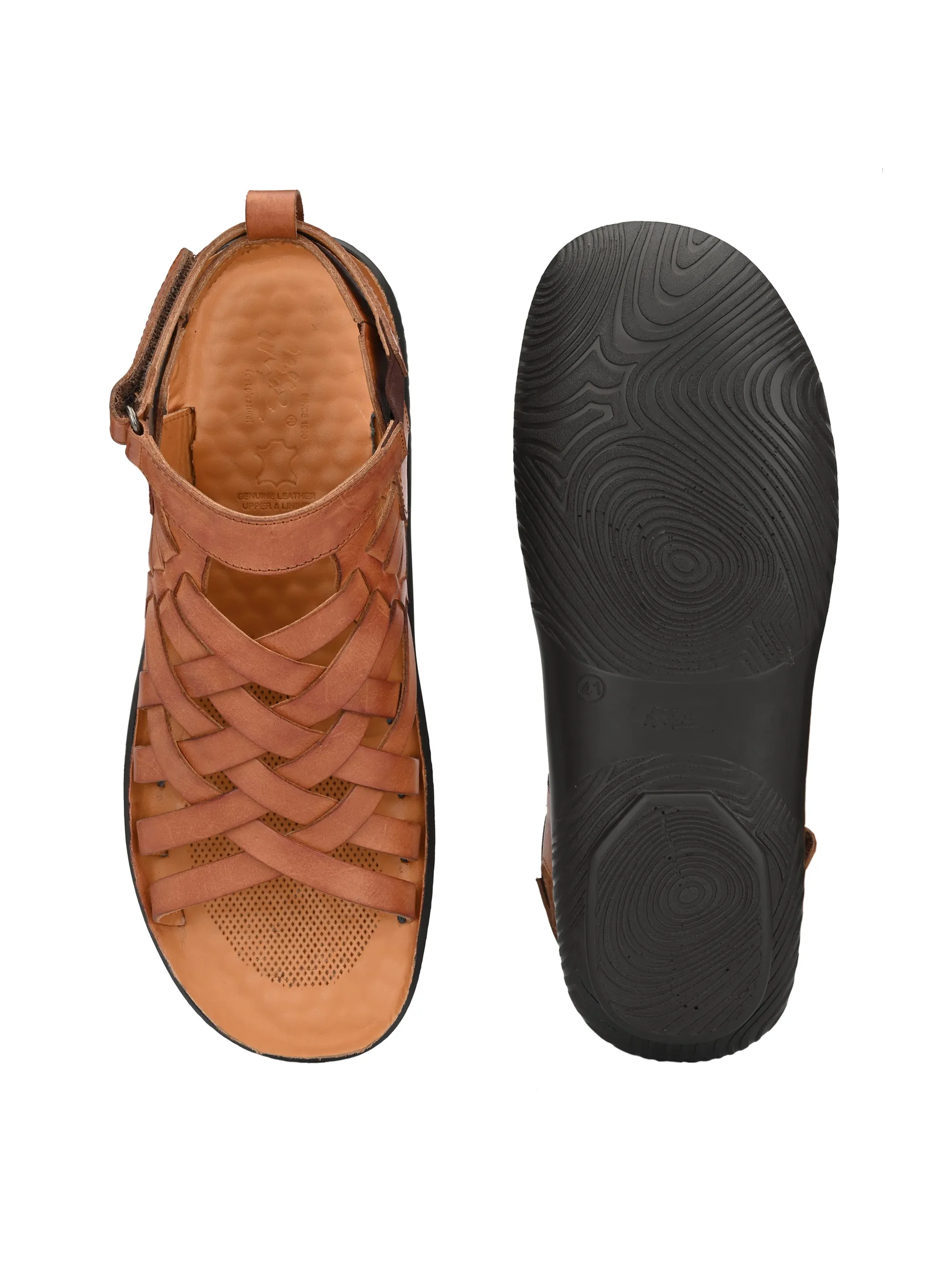 Sirocco Tan Leather Strappy Sandals