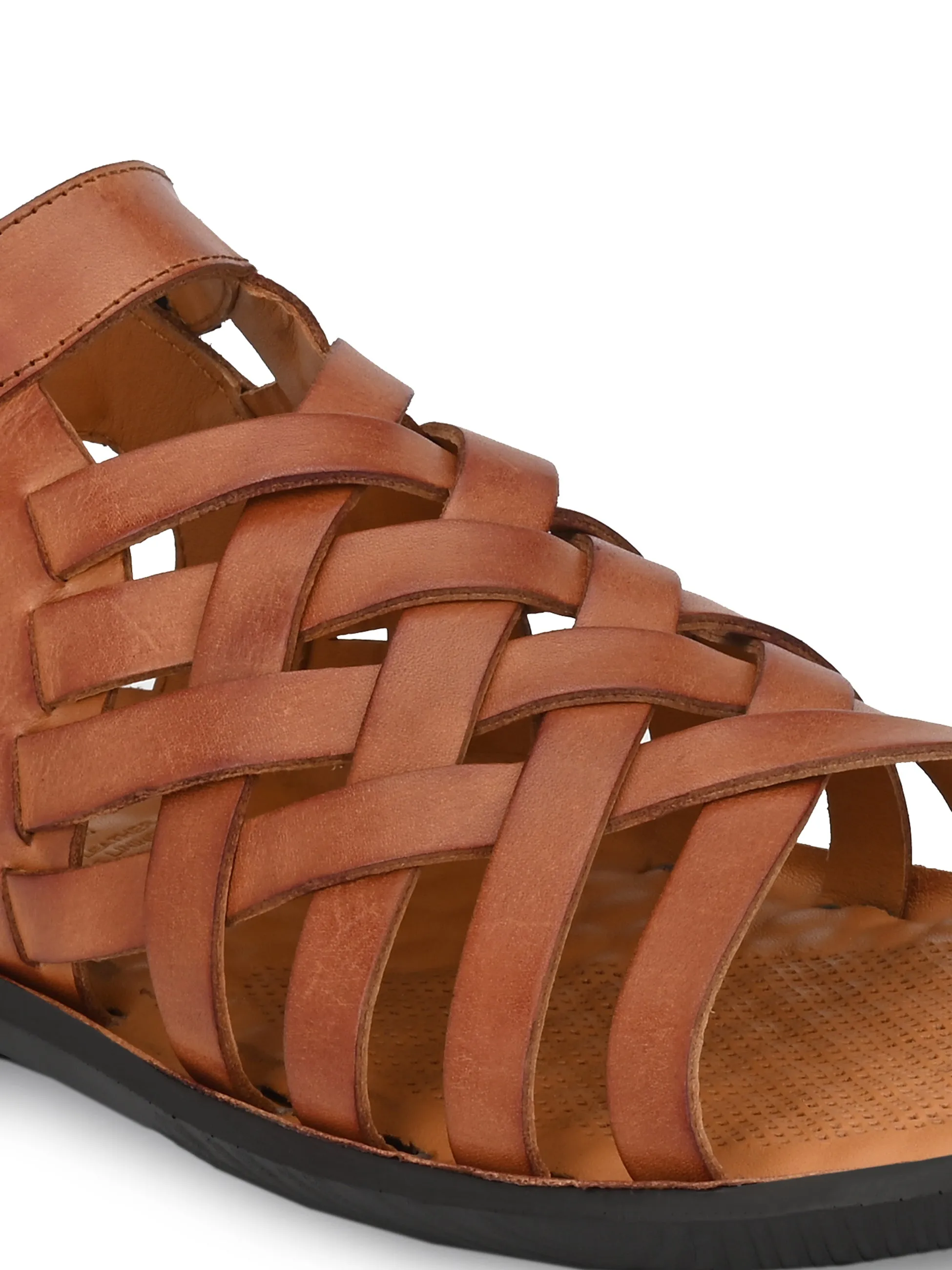 Sirocco Tan Leather Strappy Sandals