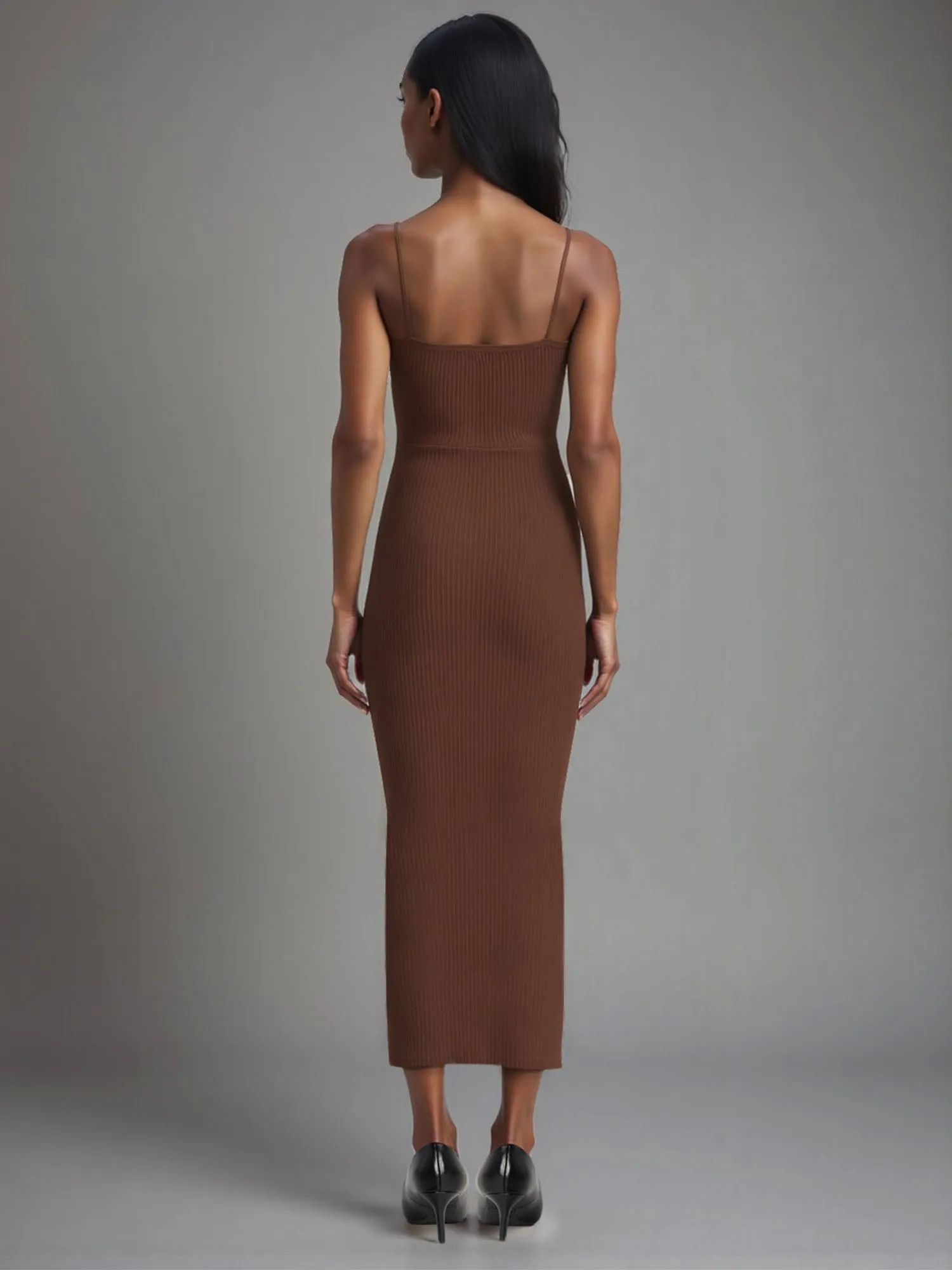 Sleeveless Maxi Rib Knit Dress