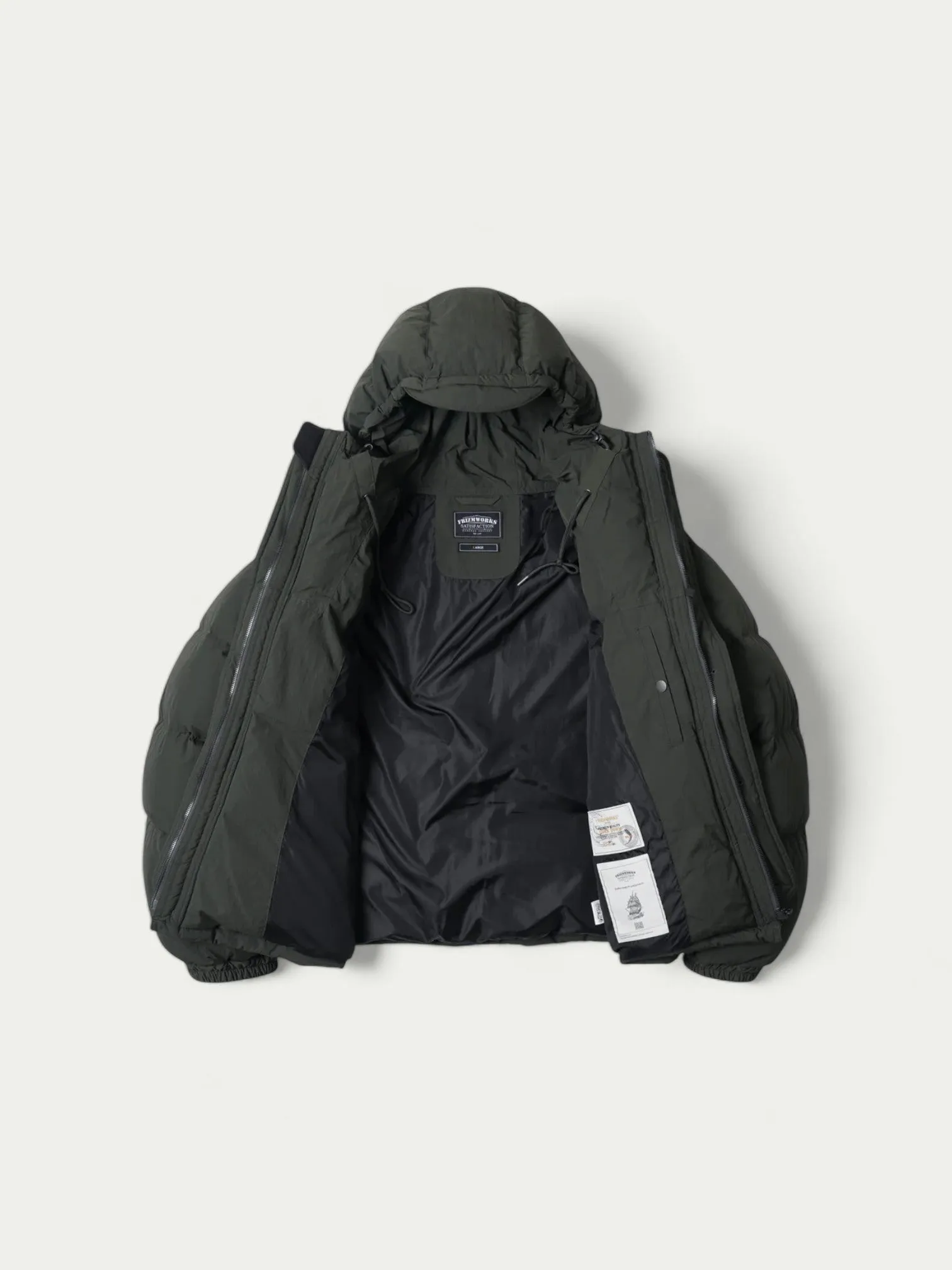 Smock Puffer Down Parka Dark Green
