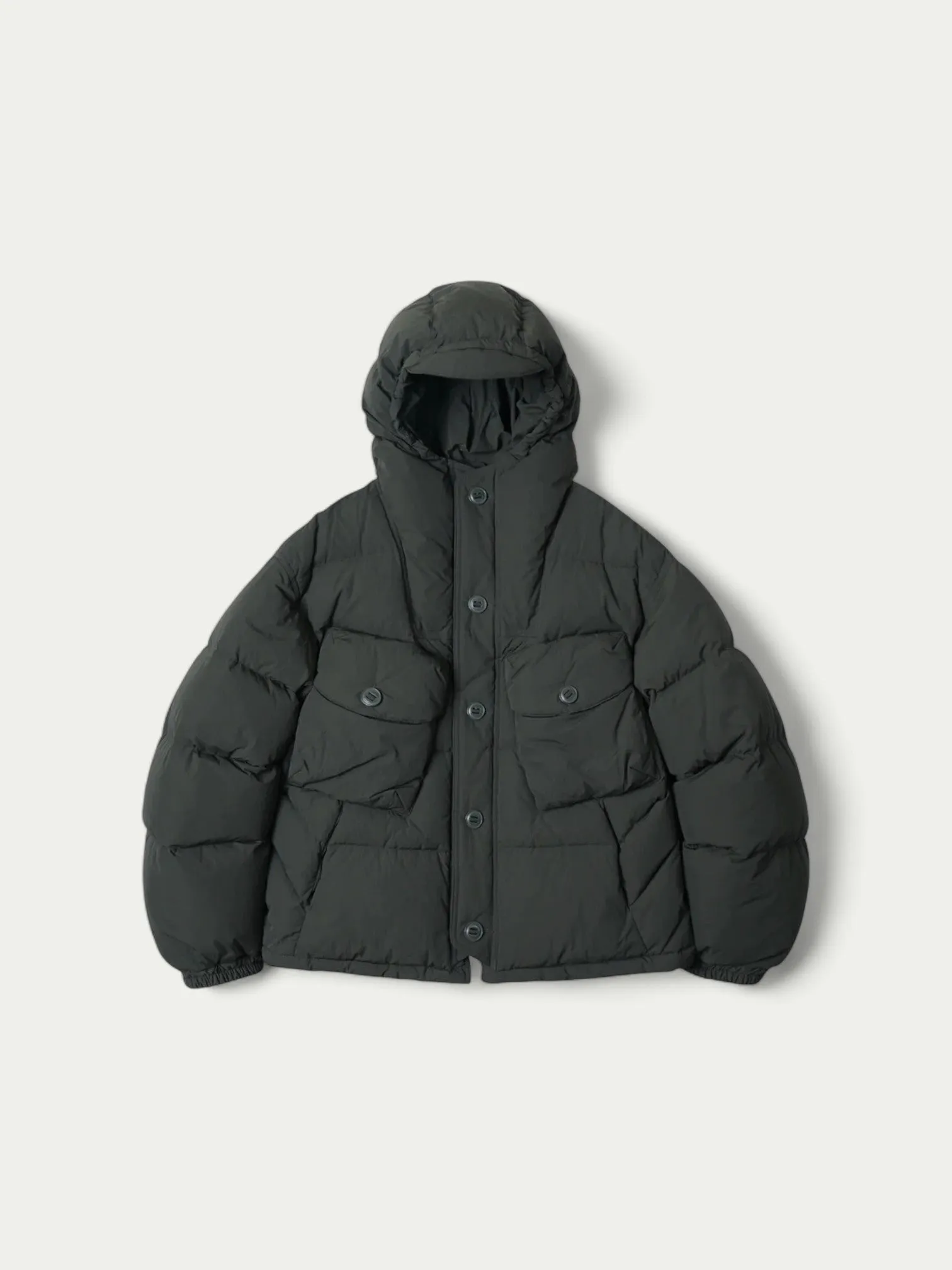 Smock Puffer Down Parka Dark Green