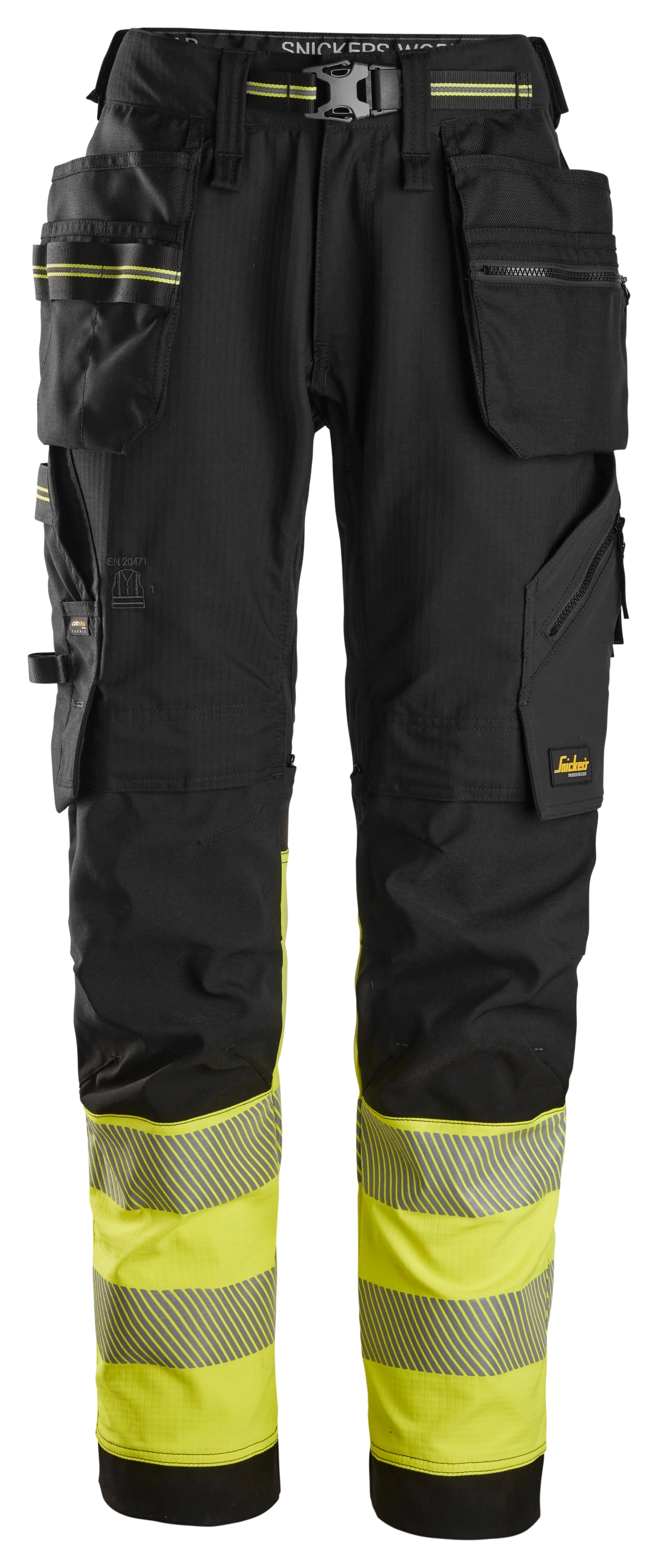 Snickers High-Vis Class 1 Stretch Work Trousers Holster Pockets