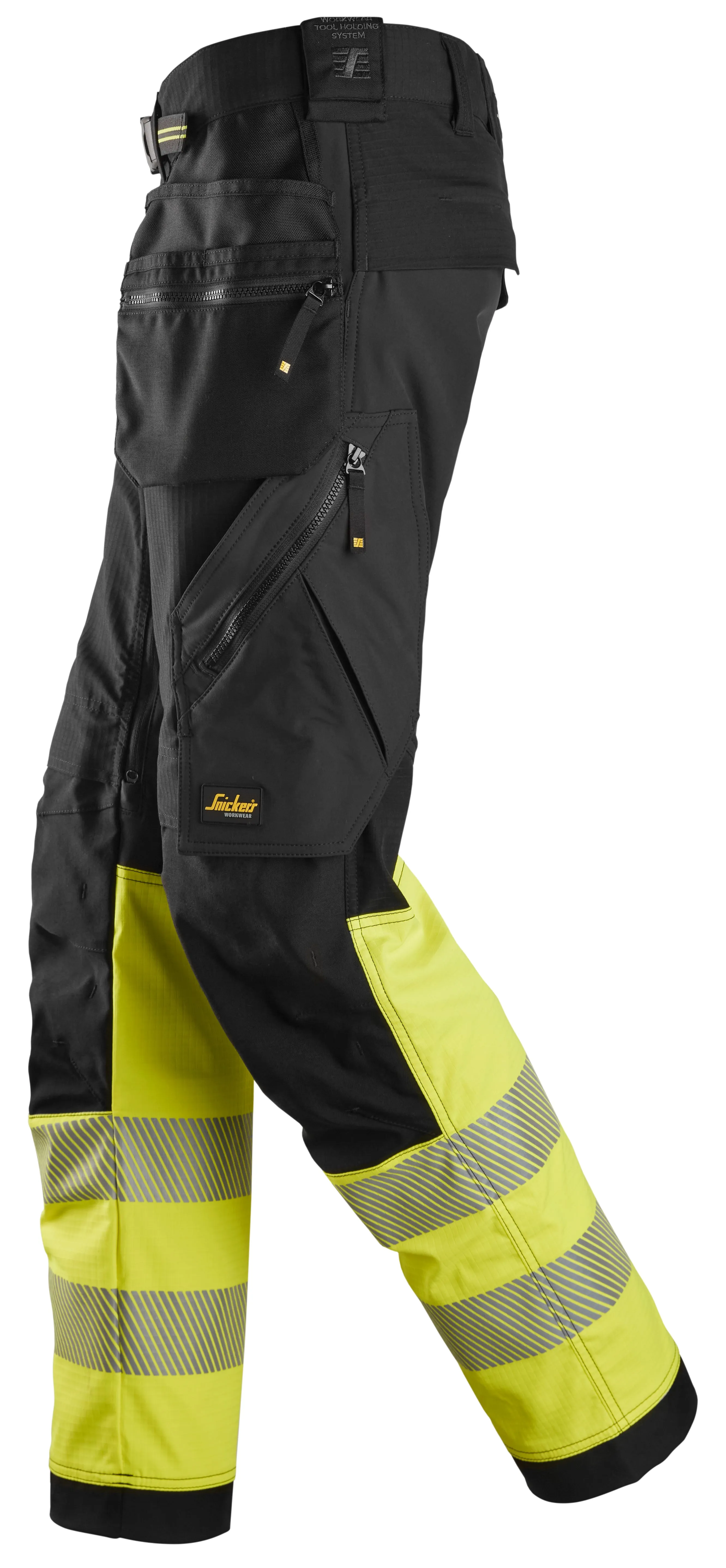 Snickers High-Vis Class 1 Stretch Work Trousers Holster Pockets