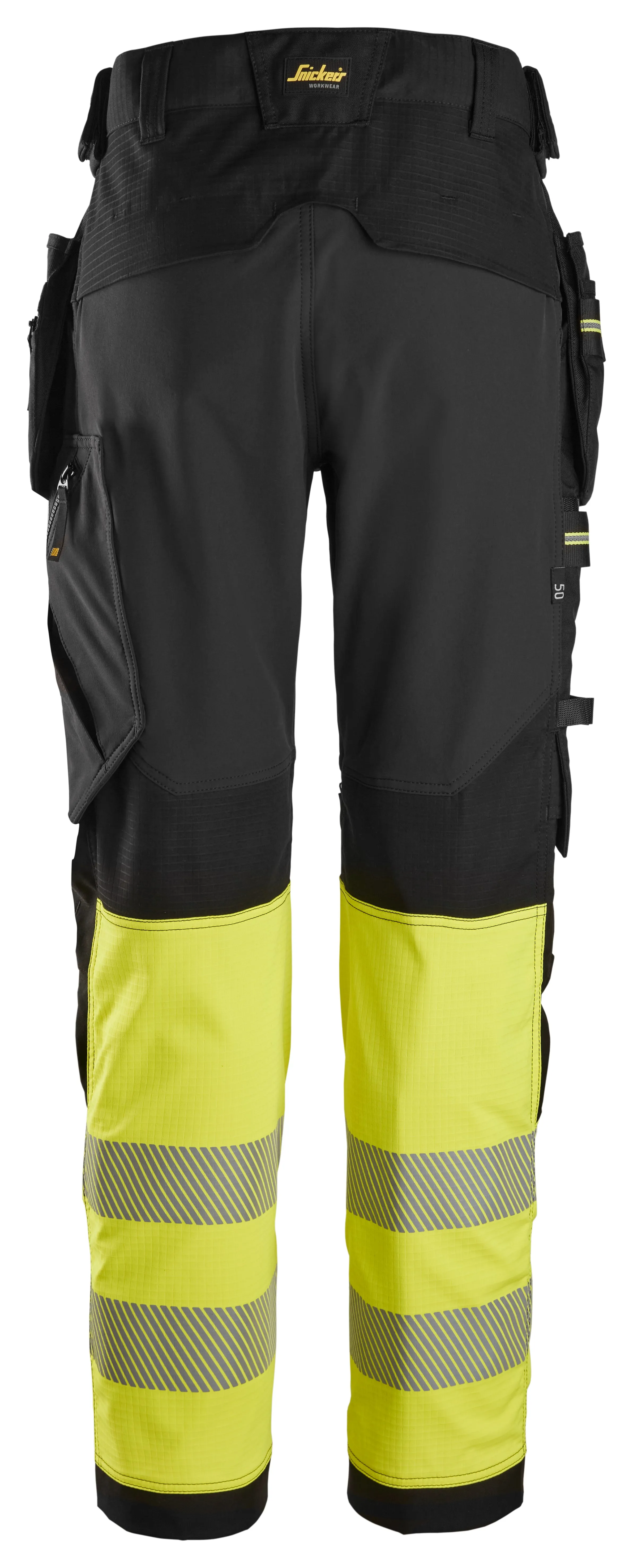 Snickers High-Vis Class 1 Stretch Work Trousers Holster Pockets