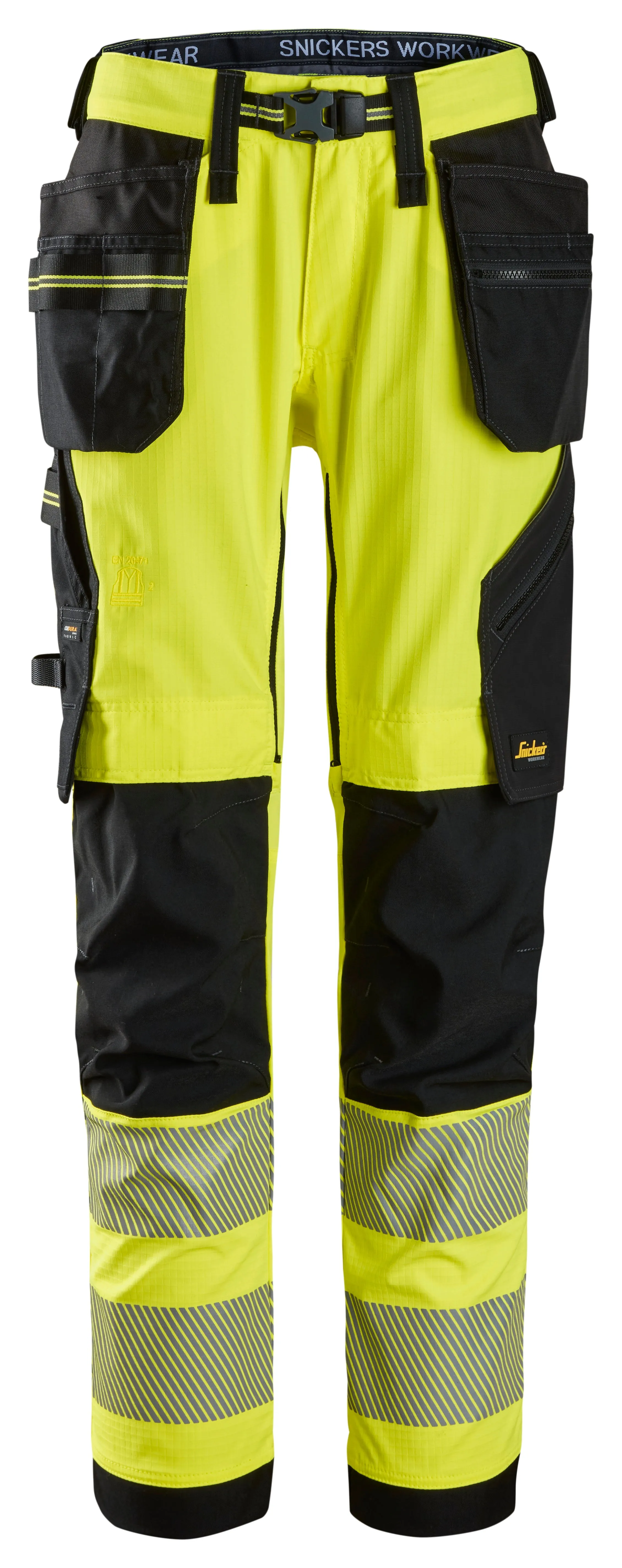 Snickers High-Vis Class 2 Stretch Work Trousers Holster Pockets