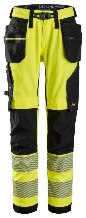 Snickers High-Vis Class 2 Stretch Work Trousers Holster Pockets