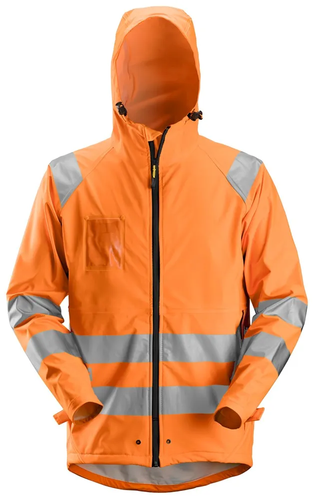 Snickers High-Vis PU Rain Jacket Class 3