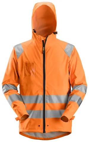 Snickers High-Vis PU Rain Jacket Class 3