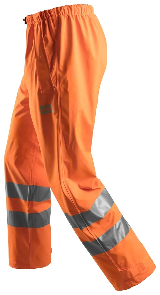 Snickers High-Vis PU Rain Trousers Class 2