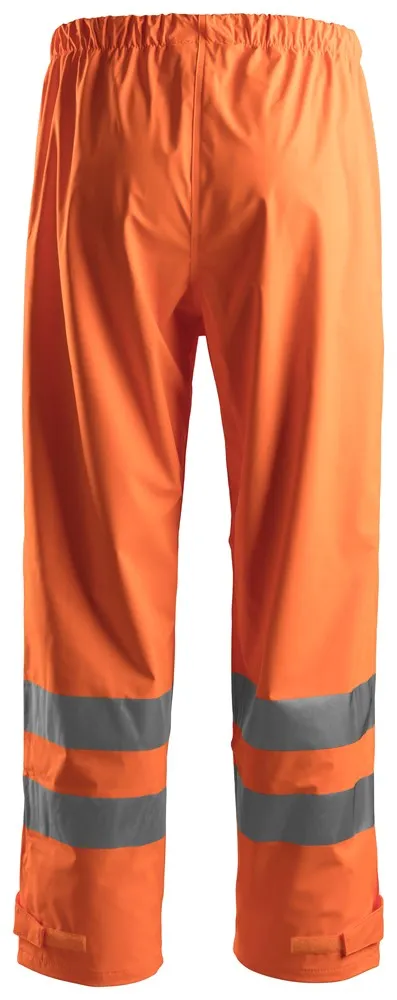 Snickers High-Vis PU Rain Trousers Class 2
