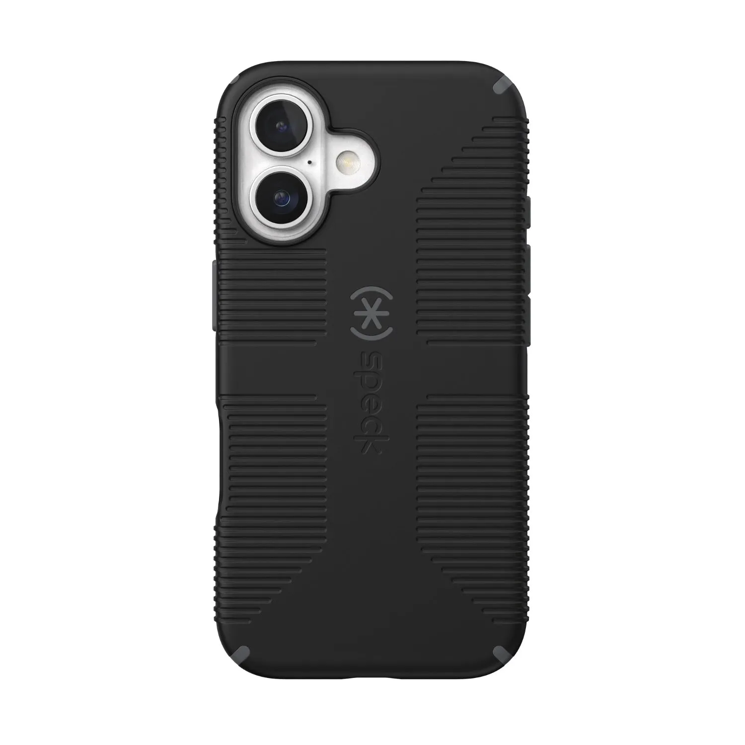 Speck Candyshell Grip MagSafe Case – Apple iPhone 16 – Black & Slate Grey
