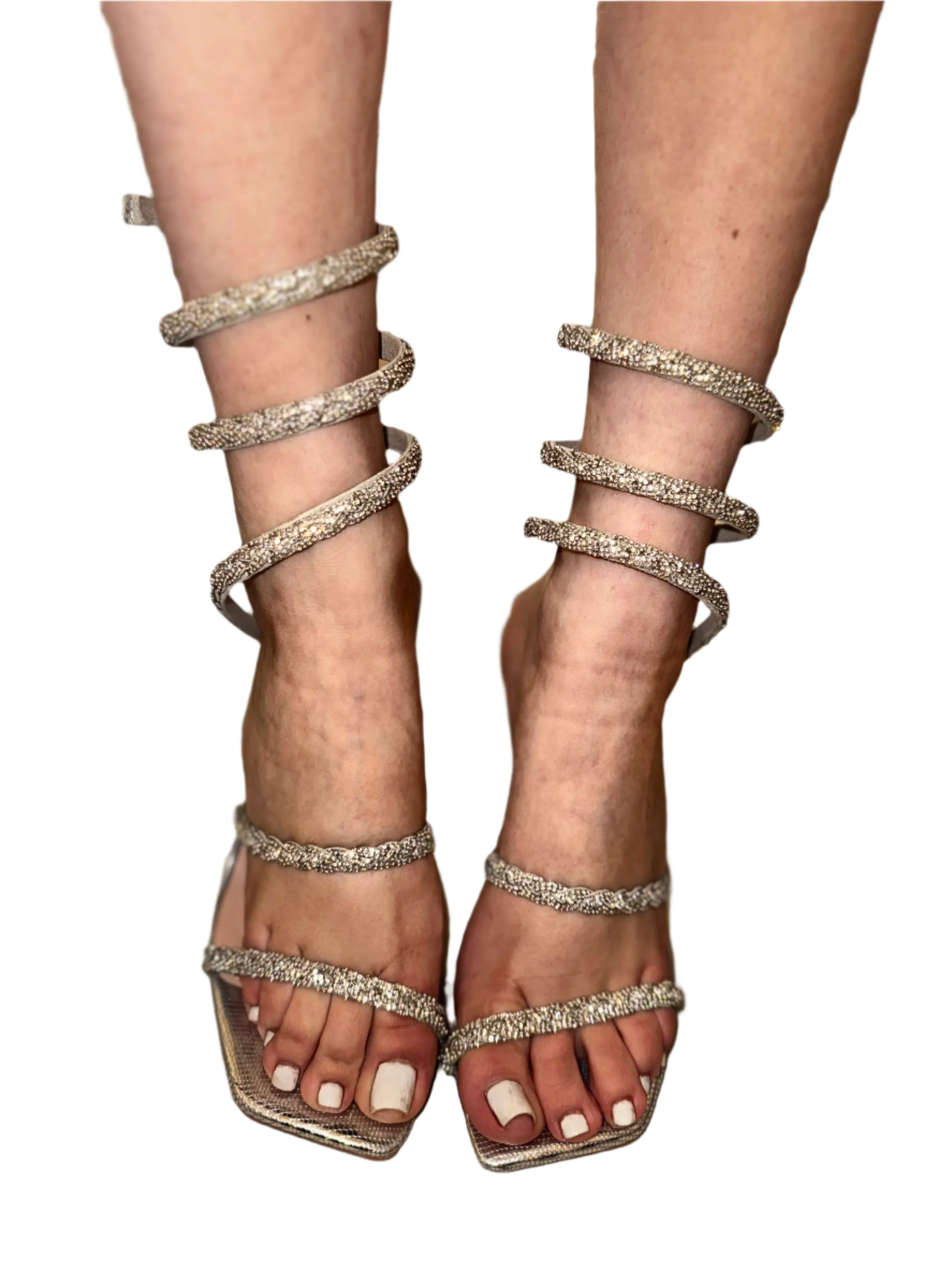 SPIRAL RHINESTONED BRAID STILETTO HEEL EDWELL-01