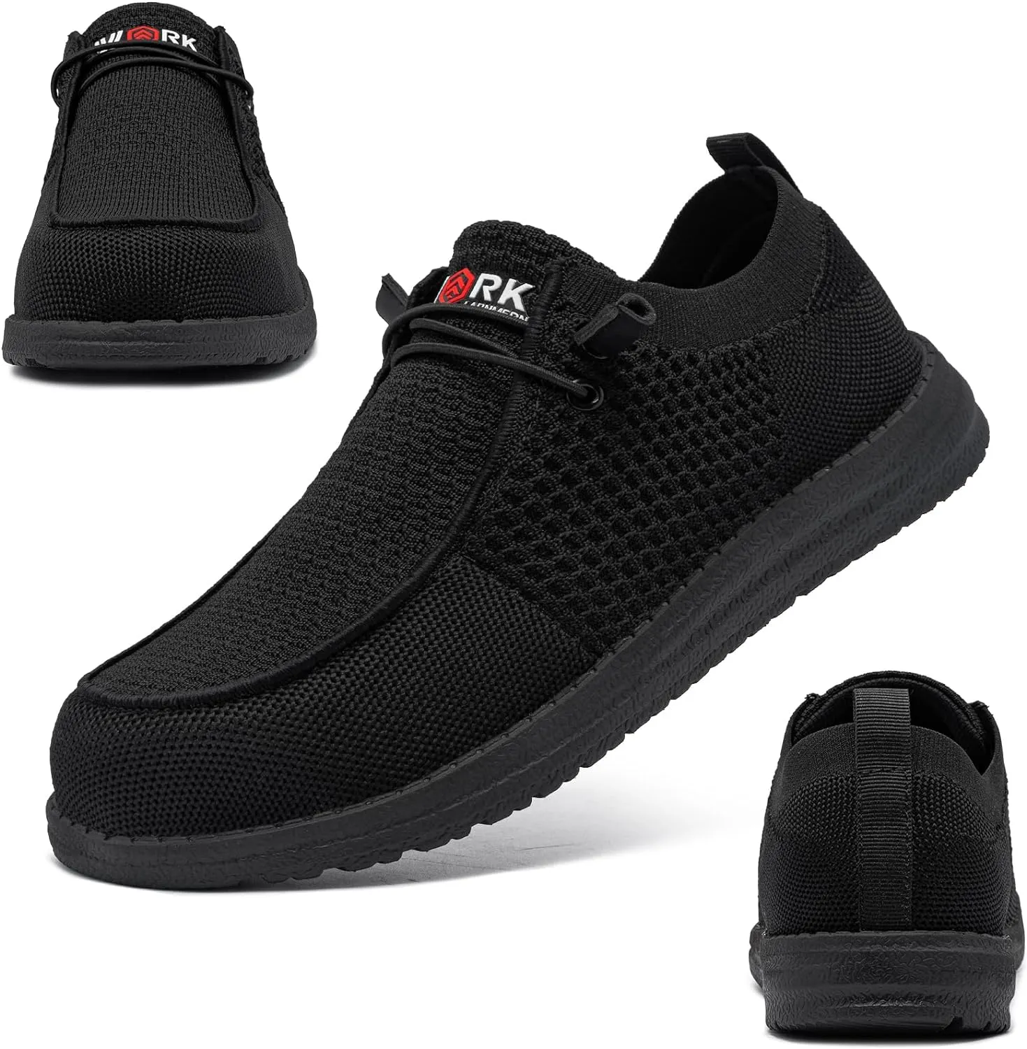 Steel Dudes - Lightweight Slip-On Steel Toe Shoes for Men – Comfortable Steel Toe Loafers for Lounging, Walking, and Everyday Wear