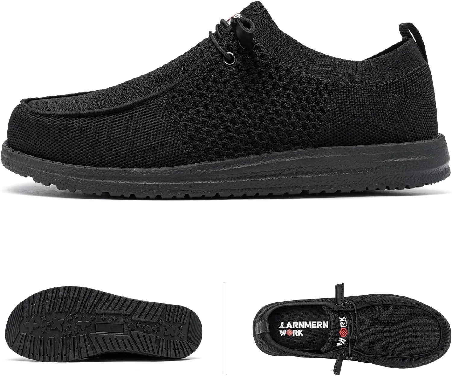 Steel Dudes - Lightweight Slip-On Steel Toe Shoes for Men – Comfortable Steel Toe Loafers for Lounging, Walking, and Everyday Wear
