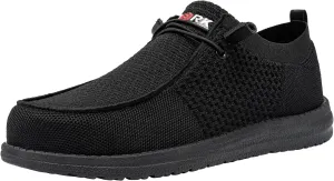 Steel Dudes - Lightweight Slip-On Steel Toe Shoes for Men – Comfortable Steel Toe Loafers for Lounging, Walking, and Everyday Wear