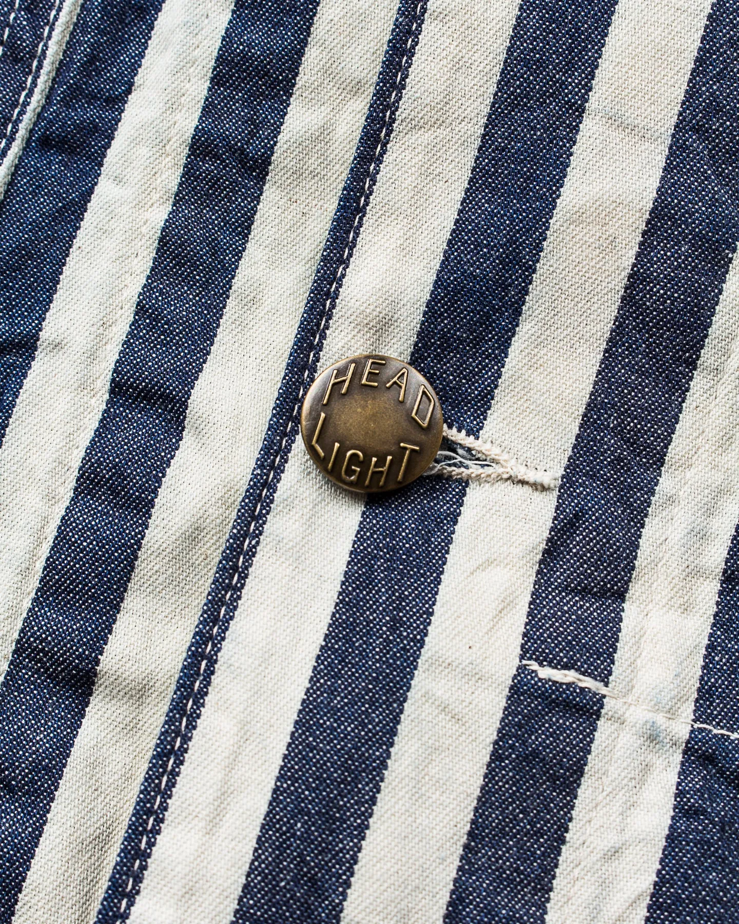 Sugar Cane & Co Headlight x Fiction Romance NOS 7oz 1/2" Indigo Stripe Work Coat