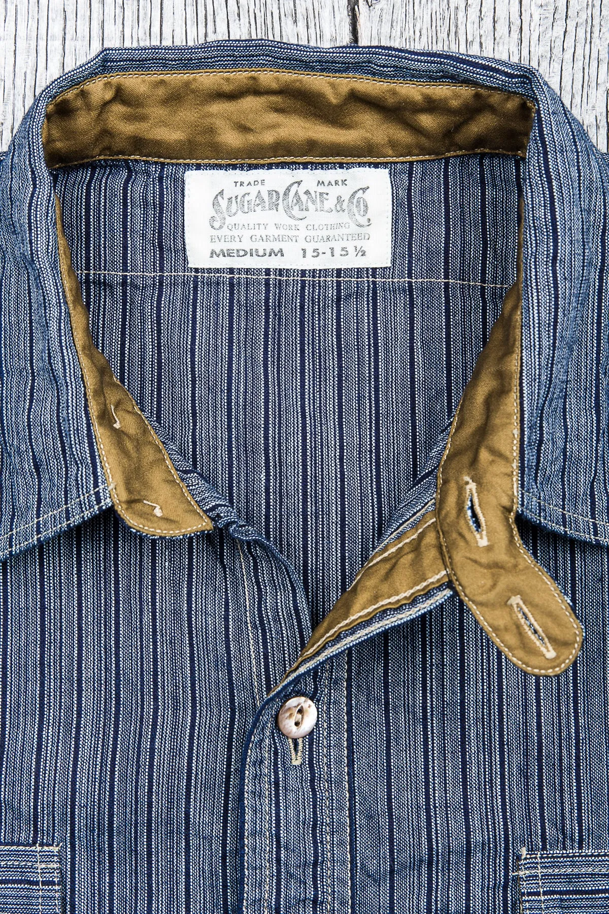 Sugar Cane & Co. Indigo Stripe Coat Shirt