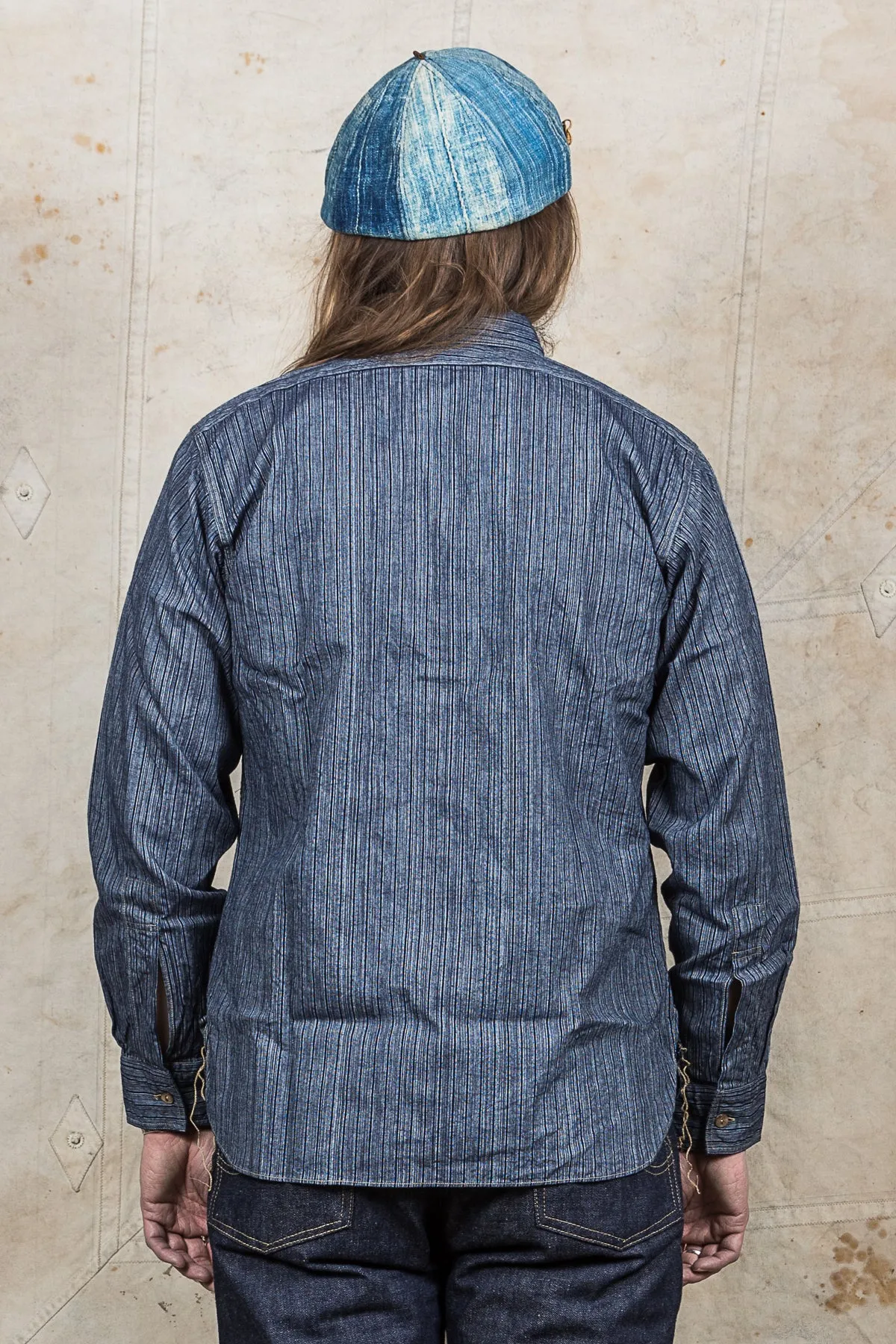 Sugar Cane & Co. Indigo Stripe Coat Shirt