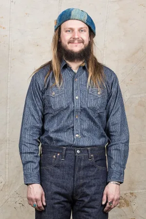 Sugar Cane & Co. Indigo Stripe Coat Shirt