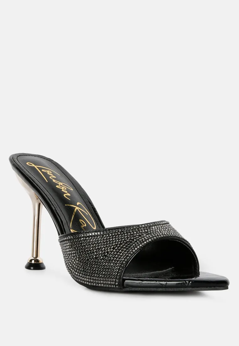 Sundai Rhinestone Embellished Stiletto Sandals By Ruw