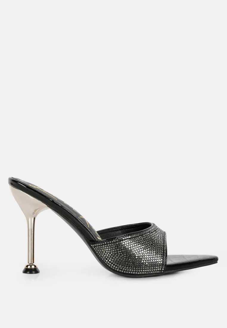 Sundai Rhinestone Embellished Stiletto Sandals By Ruw