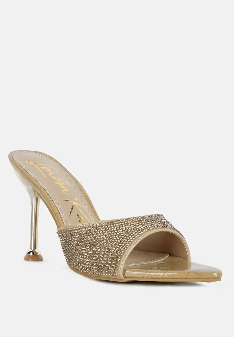 Sundai Rhinestone Embellished Stiletto Sandals By Ruw