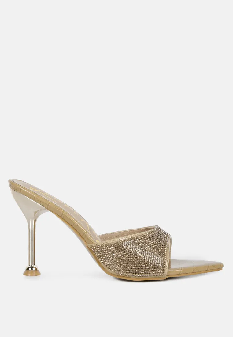 Sundai Rhinestone Embellished Stiletto Sandals By Ruw