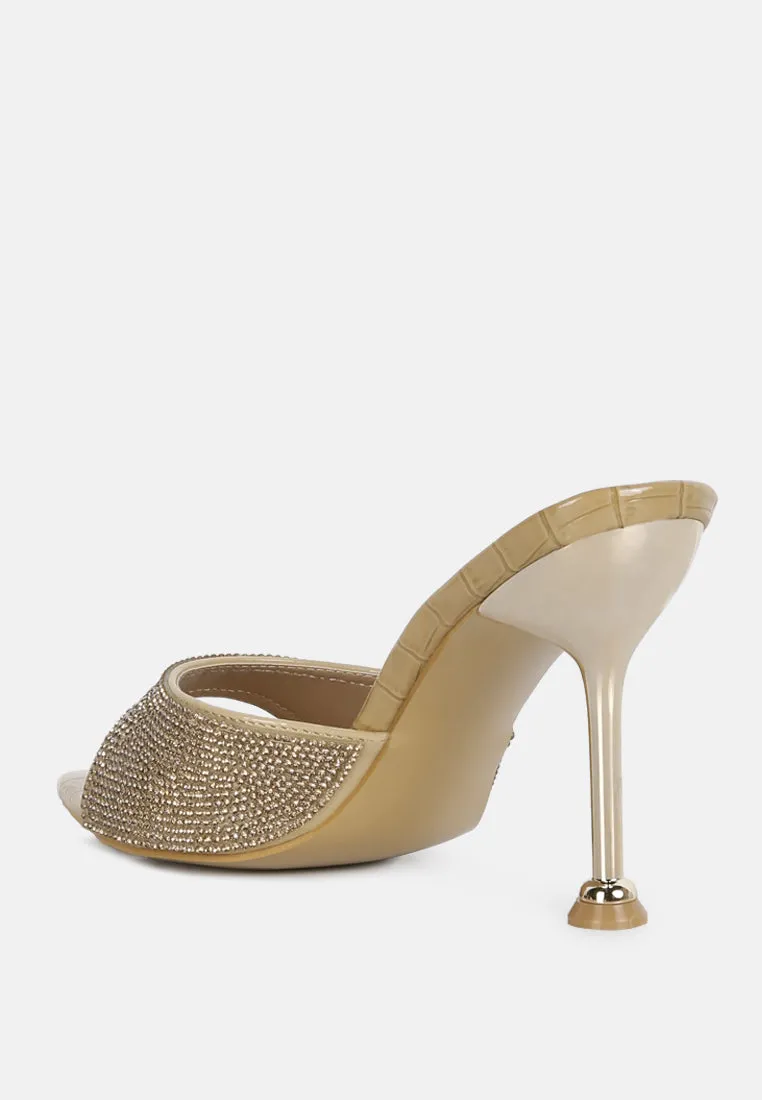 Sundai Rhinestone Embellished Stiletto Sandals By Ruw