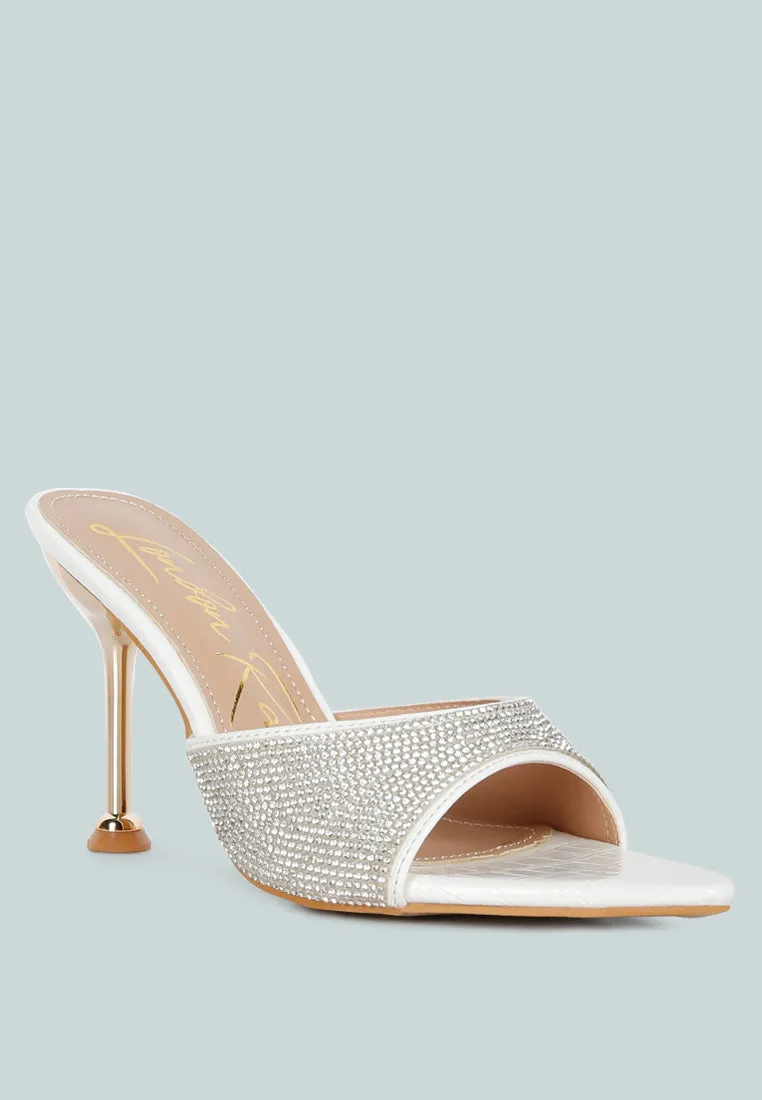 Sundai Rhinestone Embellished Stiletto Sandals By Ruw