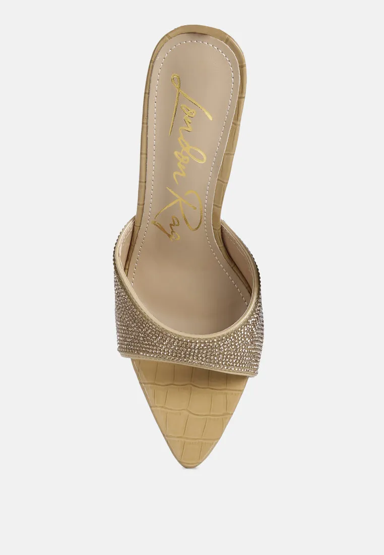 Sundai Rhinestone Embellished Stiletto Sandals By Ruw