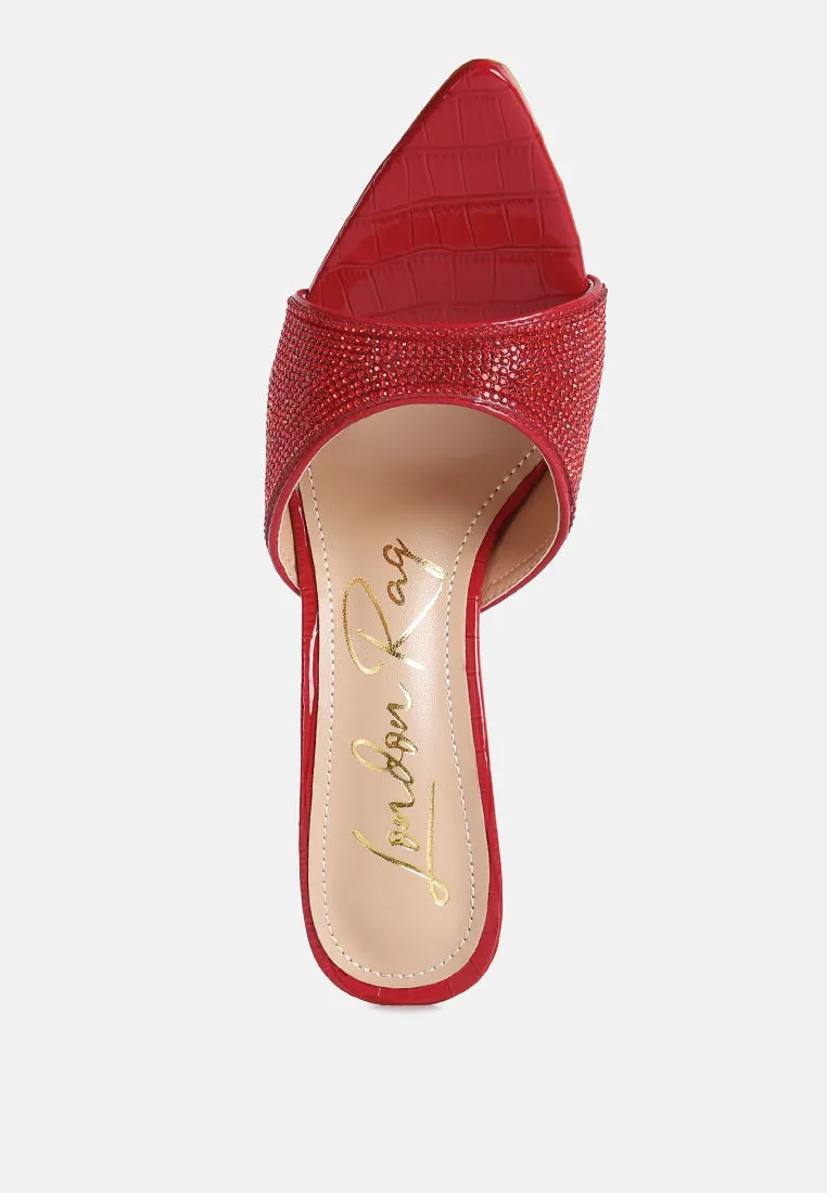 Sundai Rhinestone Embellished Stiletto Sandals By Ruw