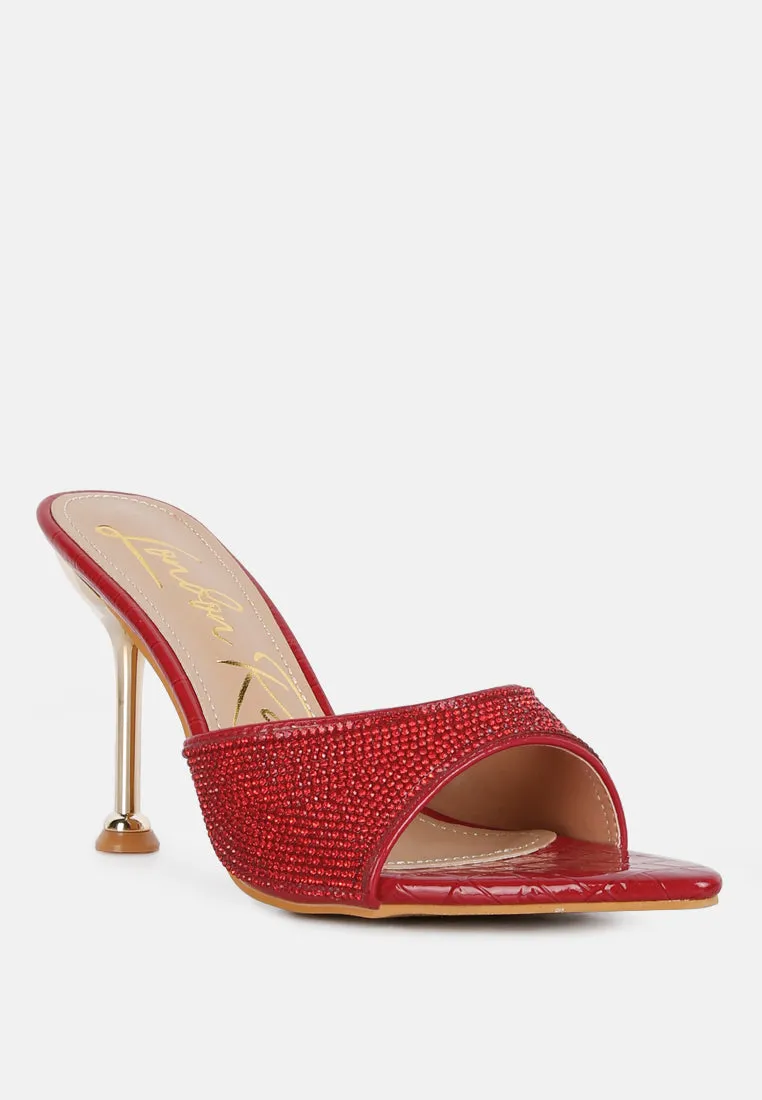 Sundai Rhinestone Embellished Stiletto Sandals By Ruw