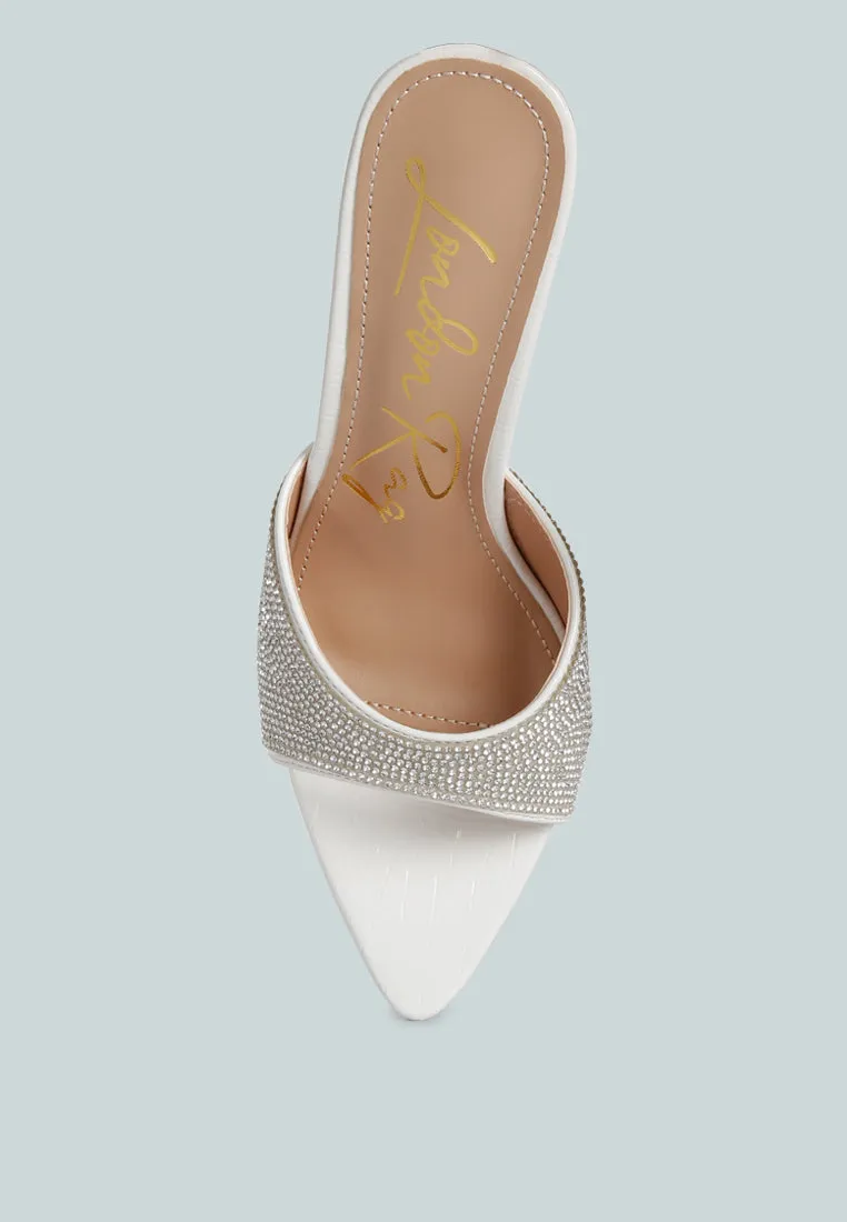 Sundai Rhinestone Embellished Stiletto Sandals By Ruw